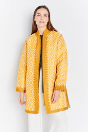 Yellow Short Woven Tunic Coat