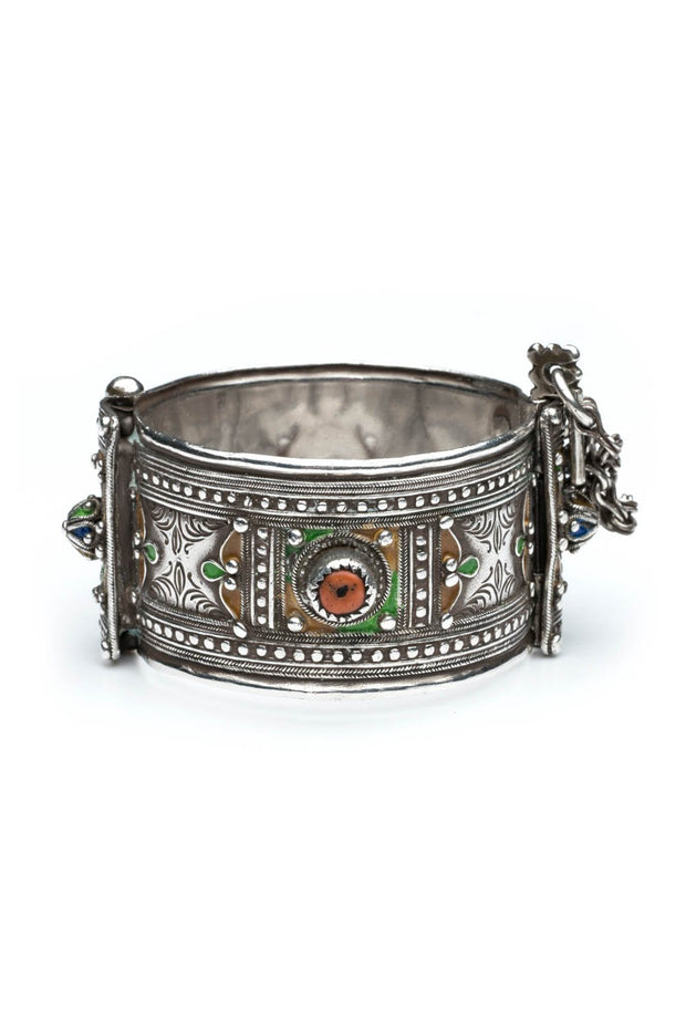 Antique Silver Berber Cuff Bracelet