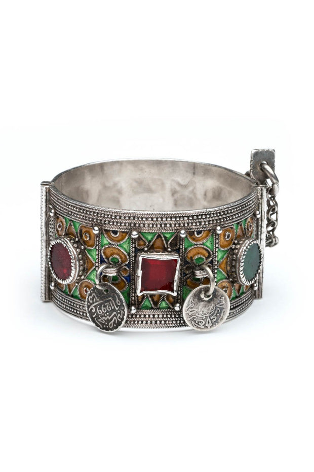 Antique Silver Berber Cuff Bracelet
