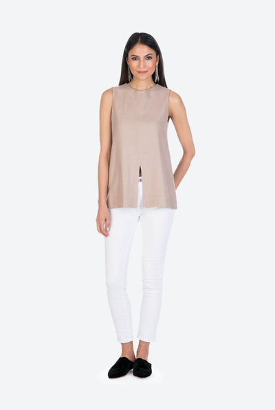 Oatmeal Moroccan Cashmere Tunic Top