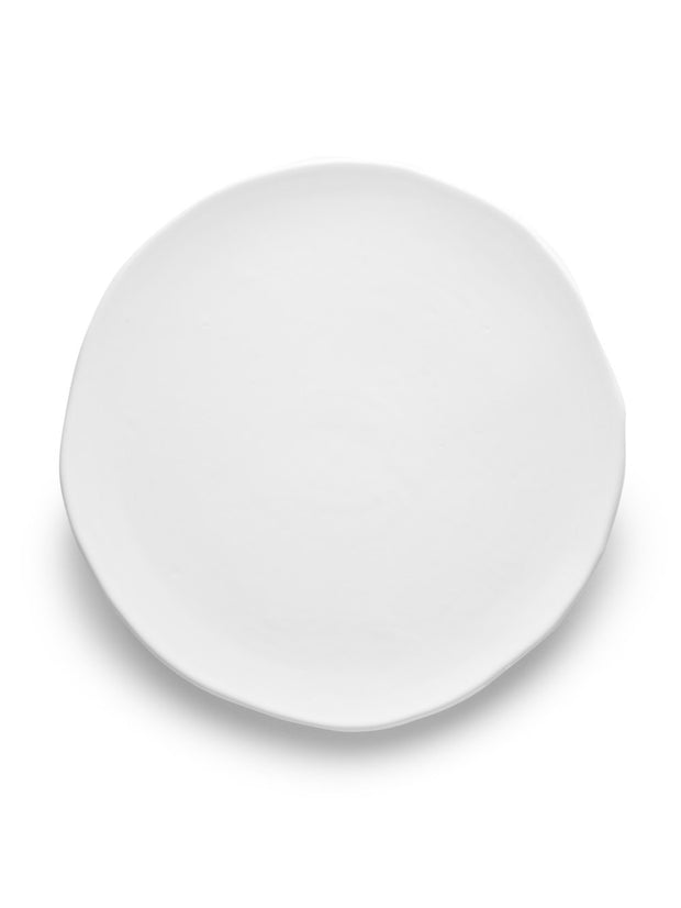 White Glazed Dinner Plate